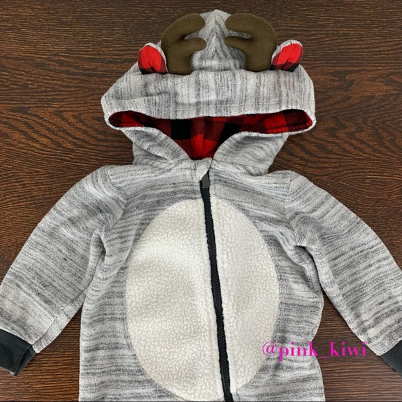 Cat & Jack Other - Cat & Jack Baby Boys Reindeer Romper
